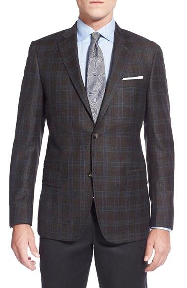 Men's John W. Nordstrom Classic Fit Plaid Wool Sport Coat