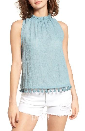 Women's Sun & Shadow Tassel Trim Tank