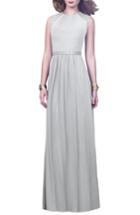 Women's Dessy Collection Embellished Open Back Gown - Grey
