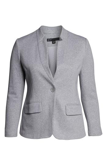 Women's Gibson Notch Collar Cotton Blend Blazer, Size - Grey