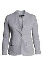 Women's Gibson Notch Collar Cotton Blend Blazer, Size - Grey