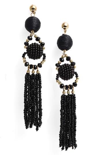 Women's Shashi Long Beaded Tassel Earrings