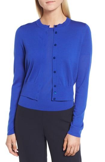 Women's Boss Fempira Wool Cardigan - Blue