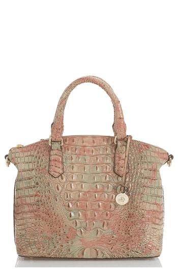 Brahmin 'medium Duxbury' Croc Embossed Leather Satchel - Burgundy