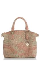 Brahmin 'medium Duxbury' Croc Embossed Leather Satchel - Burgundy