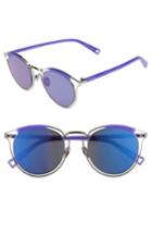 Women's Haze Edge X 50mm Modified Round Sunglasses - Purple