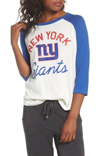 Women's Junk Food Nfl New York Giants Raglan Tee - White