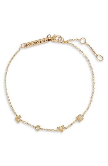Women's Zoe Chicco Tiny Diamond Love Station Bracelet
