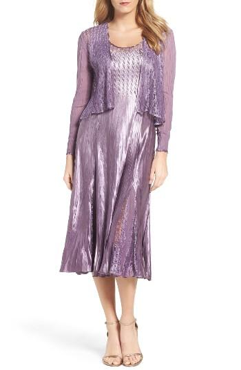 Women's Komarov A-line Dress With Jacket - Purple