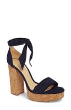 Women's Alexandre Birman Celine Ankle Tie Platform Sandal M - Blue