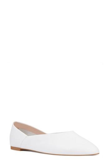 Women's Nine West Monika Skimmer Flat M - White