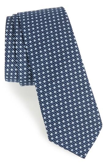 Men's 1901 Olympos Geometric Cotton Tie, Size - Black