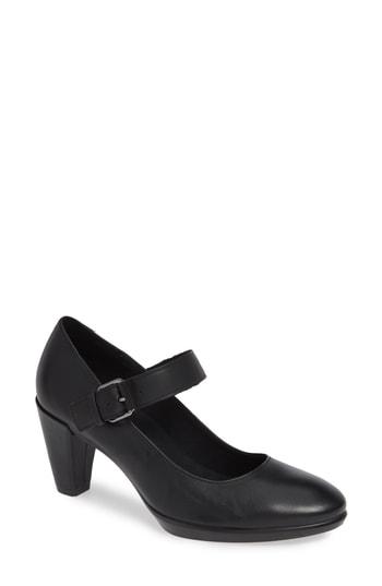 Women's Ecco Shape 55 Plateau Mary Jane Pump -4.5us / 35eu - Black