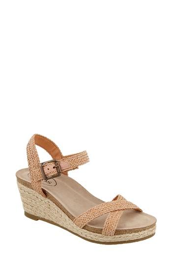 Women's Taos Hey Jute Espadrille Wedge Sandal Eu - Pink