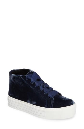 Women's Kenneth Cole New York Janette High Top Platform Sneaker .5 M - Blue