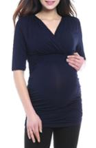 Women's Kimi And Kai Danica Empire Maternity/nursing Top - Blue
