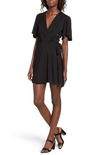 Women's Privacy Please Brisco Wrap Minidress - Black