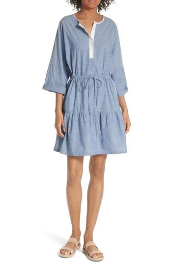 Women's Joie Ecidra Drawstring Waist Chambray Dress - Blue