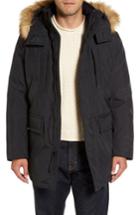 Men's Marc New York Down Jacket With Faux Fur Trim - Black