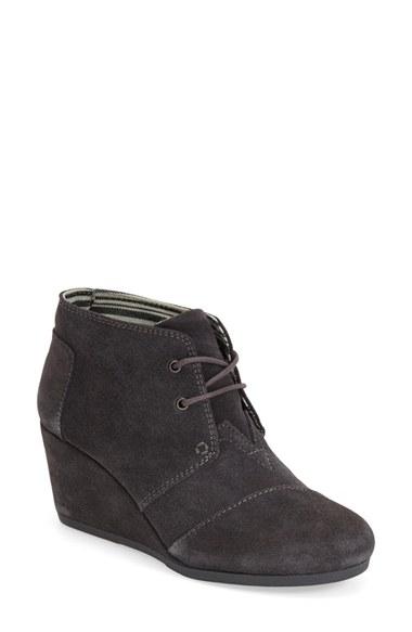Women's Toms 'desert' Wedge Bootie .5 M - Grey