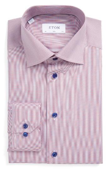 Men's Eton Slim Fit Mircocheck Dress Shirt