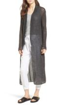 Women's James Perse Open Knit Cashmere Duster Cardigan - Grey