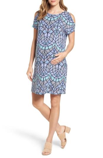 Women's Tart Maternity Caia Cold Shoulder Maternity Dress - Blue