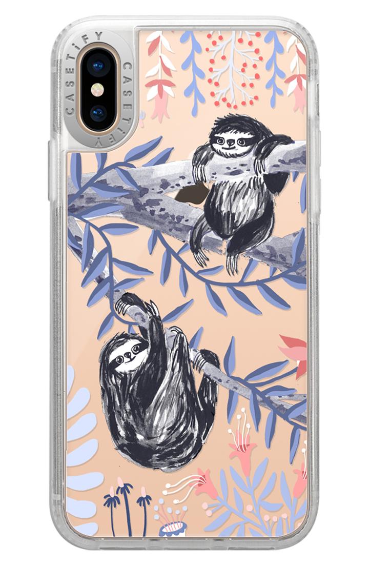 Casetify Two Sloths Grip Iphone X/xs, Xr & X Max Case - Blue