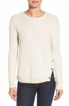 Women's Caslon Side Snap Sweater, Size - Beige