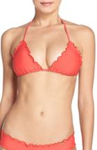 Women's Luli Fama 'wavy' Bikini Top - Red