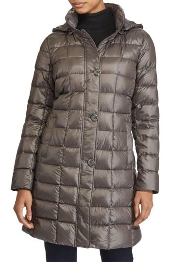 Women's Lauren Ralph Lauren Packable Down Coat - Grey