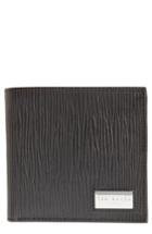 Men's Ted Baker London Wood Grain Leather Wallet - Black