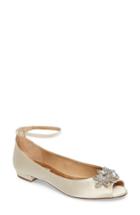 Women's Badgley Mischka Kaidence Embellished Peep-toe Flat