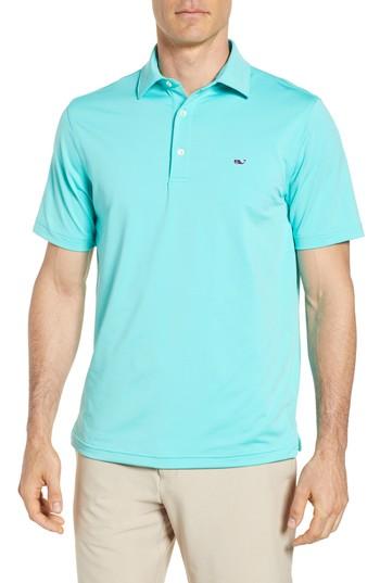 Men's Vineyard Vines Kennedy Stripe Golf Polo - Green