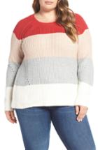 Women's Lucky Brand Crewneck Pointelle Sweater