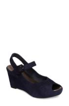 Women's Johnston & Murphy Tara Platform Wedge Sandal .5 M - Blue