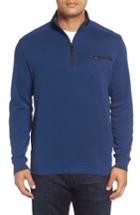 Men's Bugatchi Classic Fit Solid Quarter Zip Pullover, Size - Blue