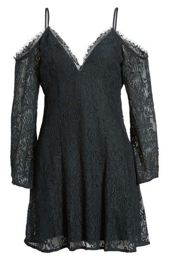 Women's Lace Cold Shoulder Dress - Green