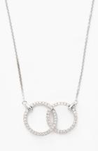 Women's Bony Levy Double Diamond Circle Pendant Necklace (nordstrom Exclusive)