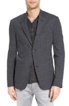 Men's John Varvatos Collection Thompson Four-button Convertible Collar Sport Coat - Grey