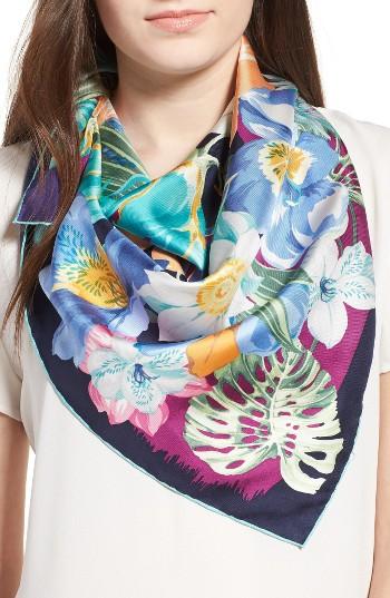 Women's Salvatore Ferragamo Nettare Floral Silk Scarf