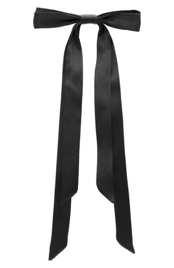 L. Erickson Long Tail Ribbon Barrette, Size - Black