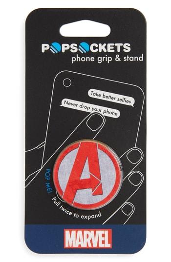 Popsockets Black Metallic Diamond Cell Phone Grip & Stand - Red