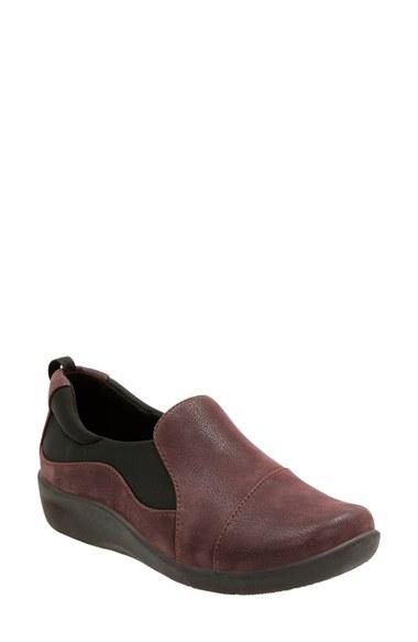 Women's Clarks 'sillian Paz' Slip-on Sneaker .5 M - Purple