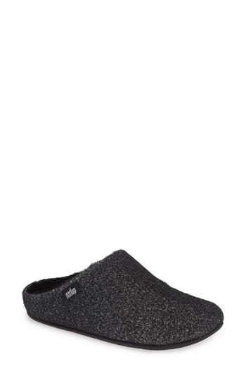 Women's Fitflop Chrissy Genuine Shearling Lined Mule M - Black