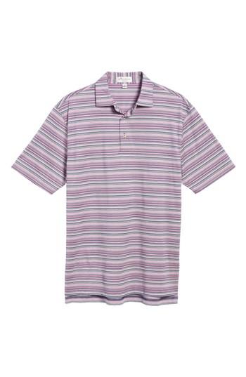 Men's Peter Millar Sean Hanover Stripe Polo - Blue