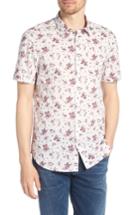 Men's John Varvatos Star Usa Regular Fit Floral Woven Shirt - Pink