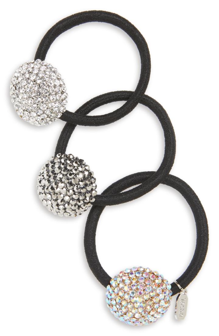 Tasha 3-pack Crystal Ponytail Holders
