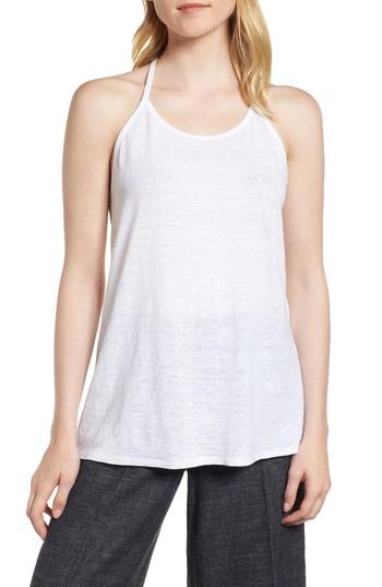 Women's Eileen Fisher Strappy Organic Linen Tank - Ivory