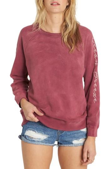Women's Billabong Off Chance Pullover - Pink